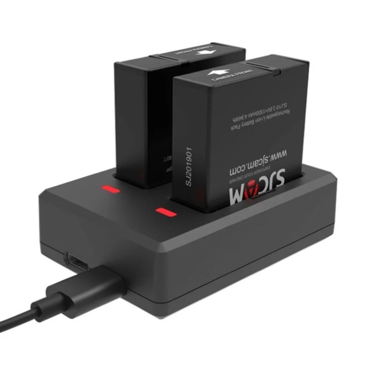 SJCAM - Pack Cargador y 2 Baterías de Cámaras SJCAM S6 LEGEND y SJ6 PRO