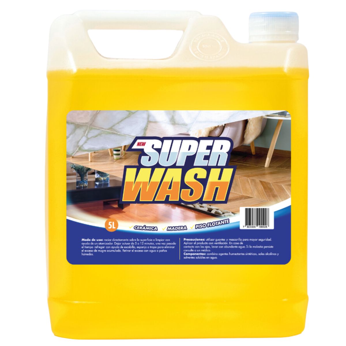 GENERICO - Super Wash Limpiador De Pisos 5 Litros