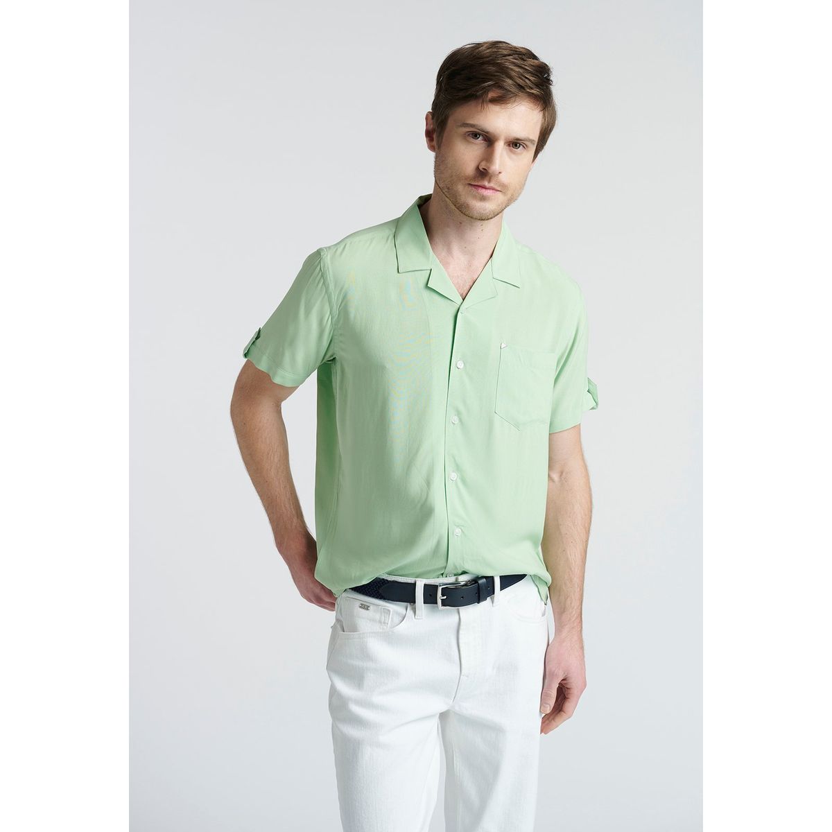 NEW MAN - Camisa Knowlsey Verde New Man