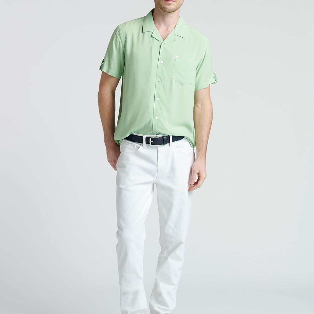 NEW MAN - Camisa Knowlsey Verde New Man