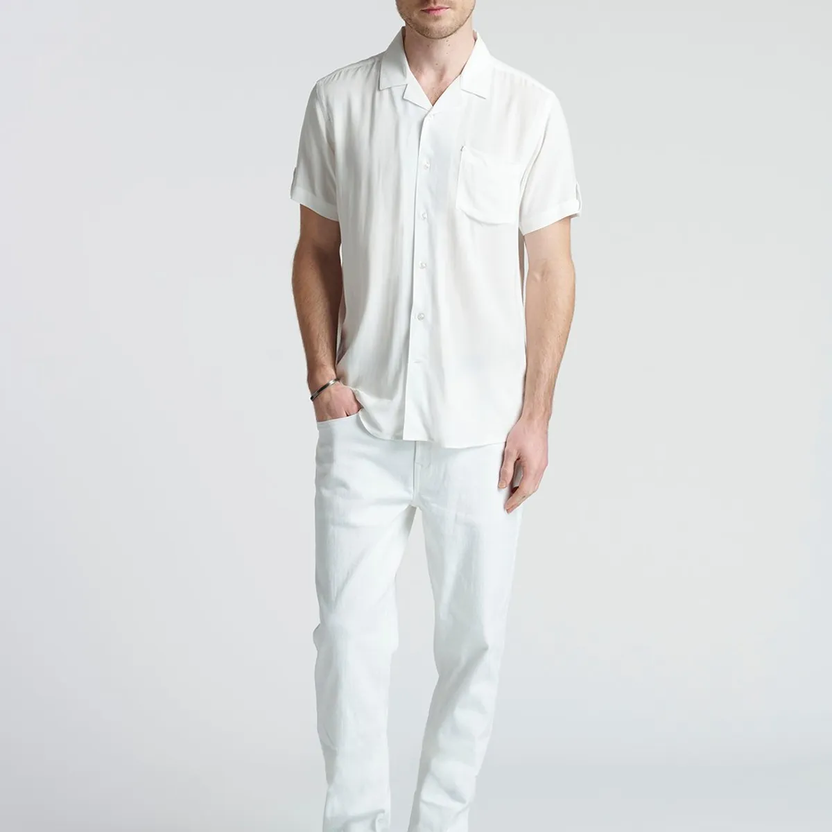 NEW MAN - Camisa Knowlsey Beige New Man