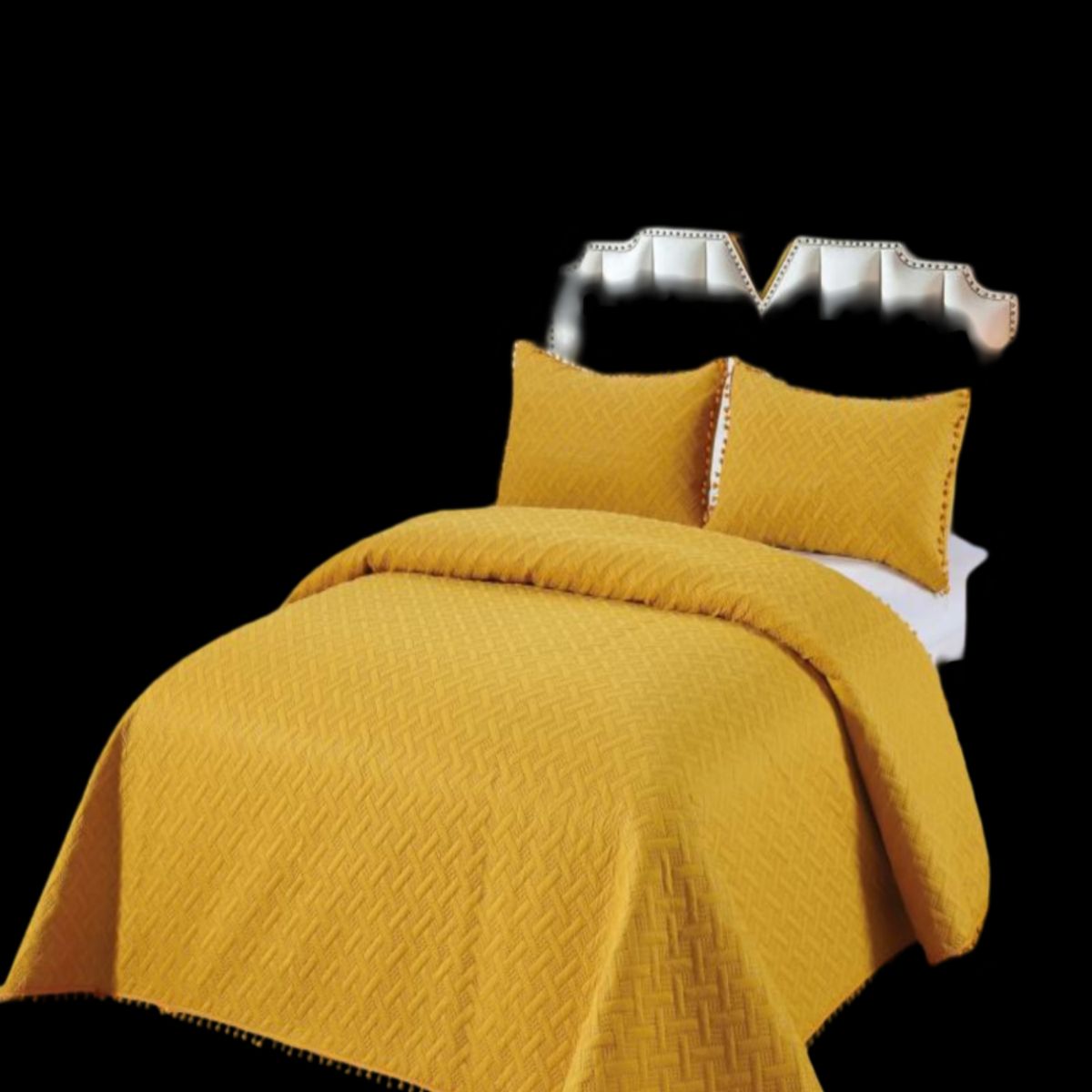 GENERICO - Cubrecama De Verano Con Pompones - Estilo Fresco y Elegante 15P  L7