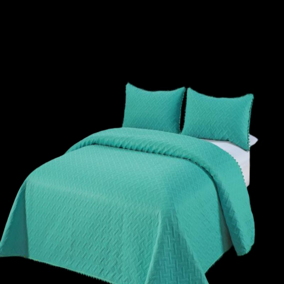 GENERICO - Cubrecama De Verano Con Pompones - Estilo Fresco y Elegante King  L3