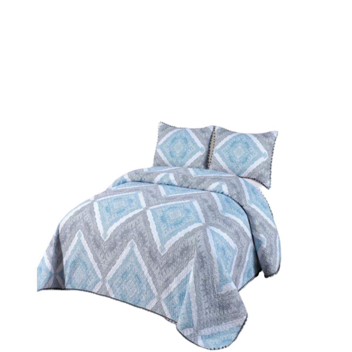 GENERICO - Cubrecama Ligero De Verano Con Pompones - Elegancia Ideal King D1