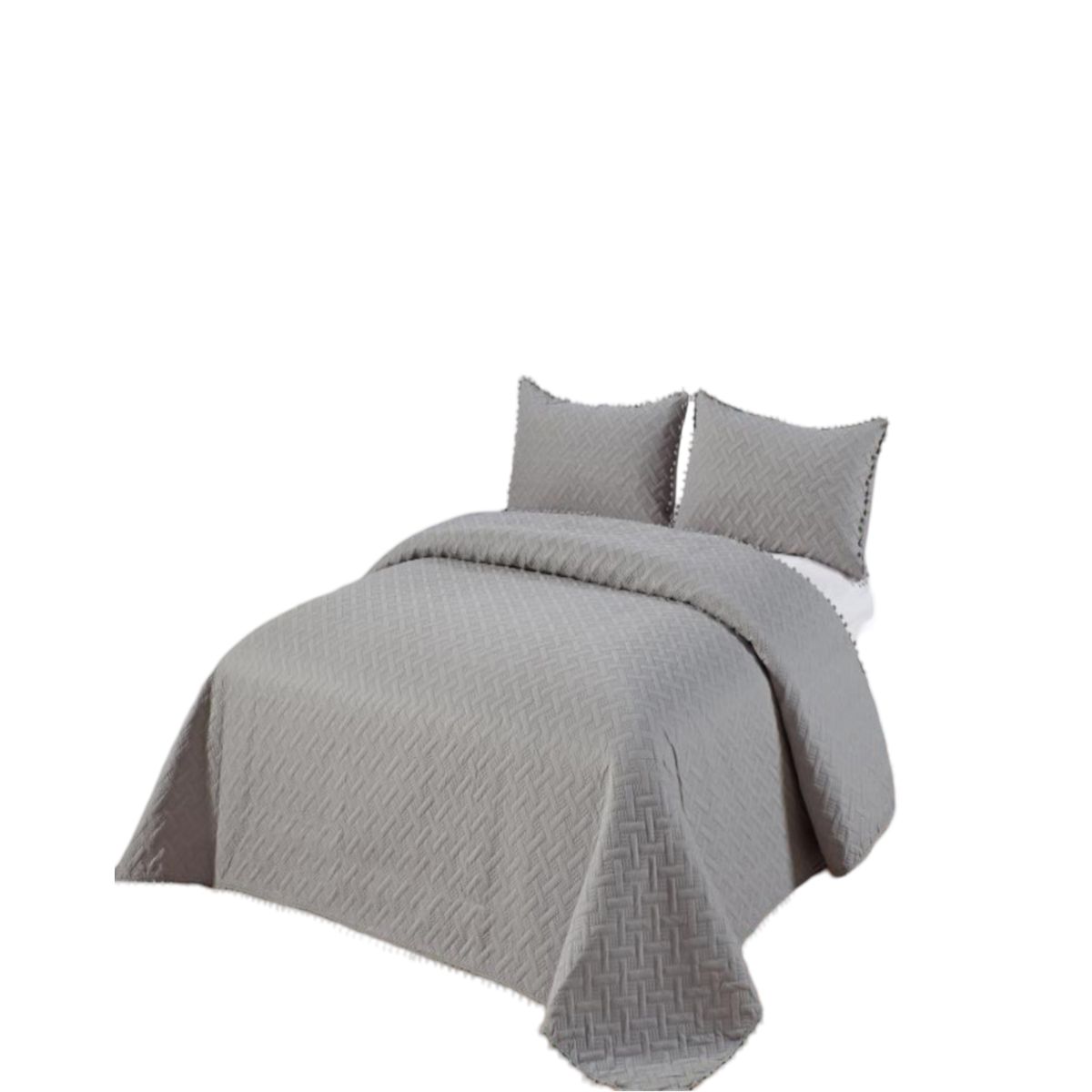 GENERICO - Cubrecama De Verano Con Pompones - Estilo Fresco y Elegante 15P  L1