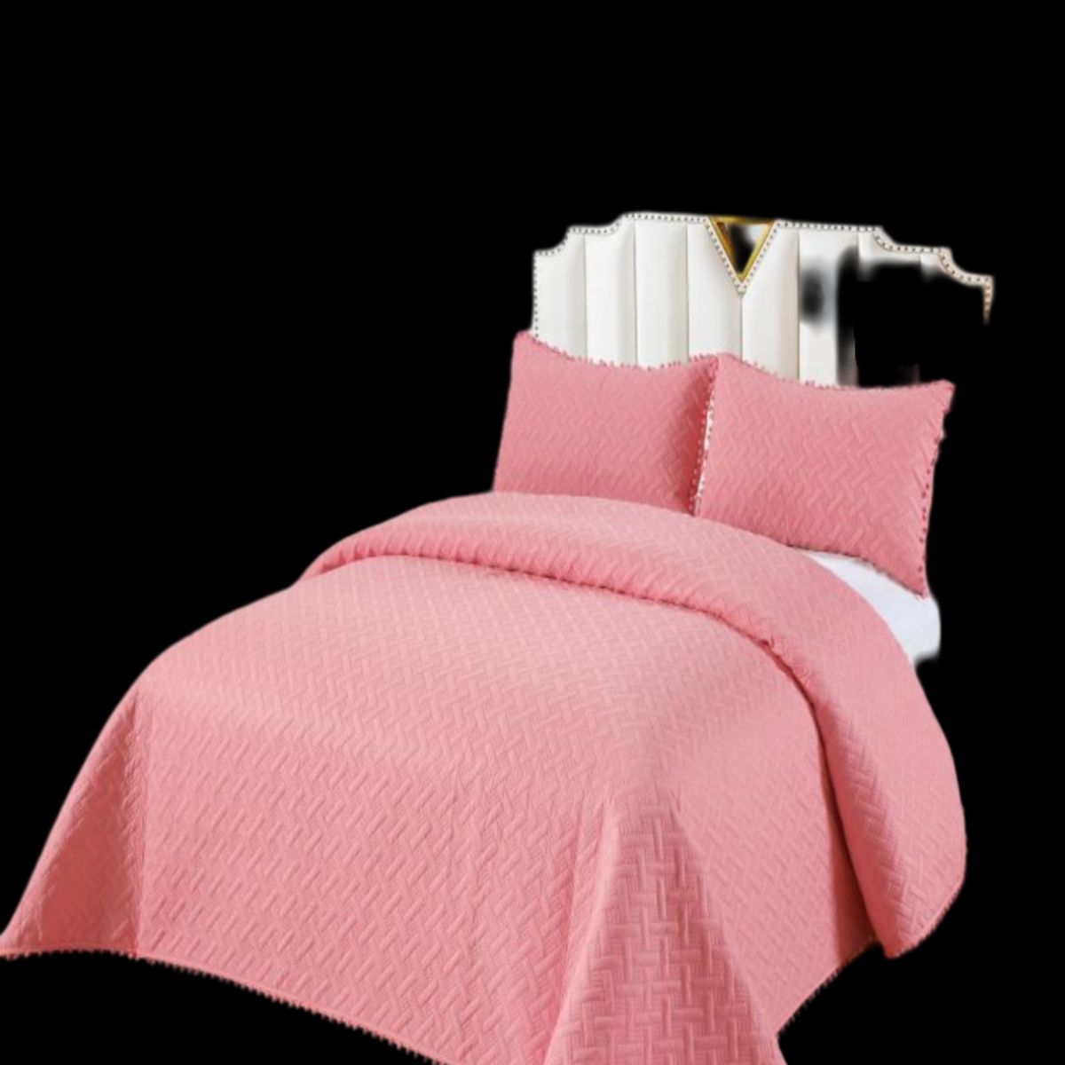 GENERICO - Cubrecama De Verano Con Pompones - Estilo Fresco y Elegante 2P  L4