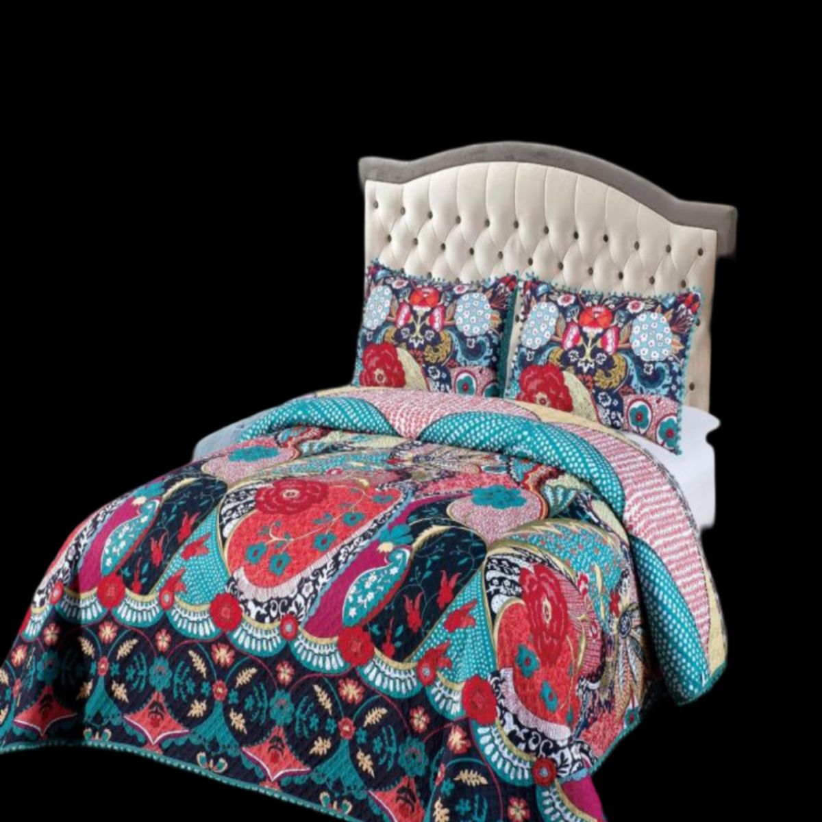 GENERICO - Cubrecama Ligero De Verano Con Pompones - Elegancia Ideal King D6