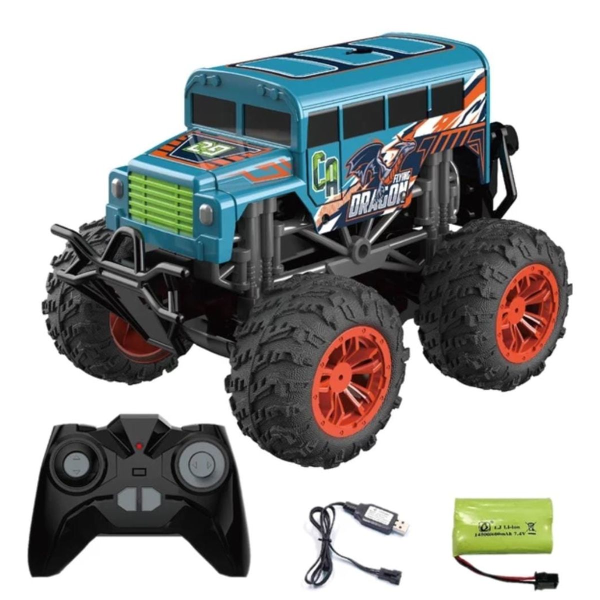 GENERICO - AUTO 4X4 CONTROL REMOTO MUSICA LUCES VAPOR COLORFUL