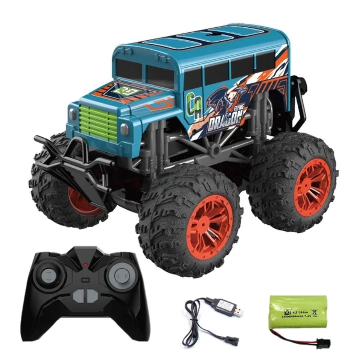 GENERICO - AUTO 4X4 CONTROL REMOTO MUSICA LUCES VAPOR COLORFUL