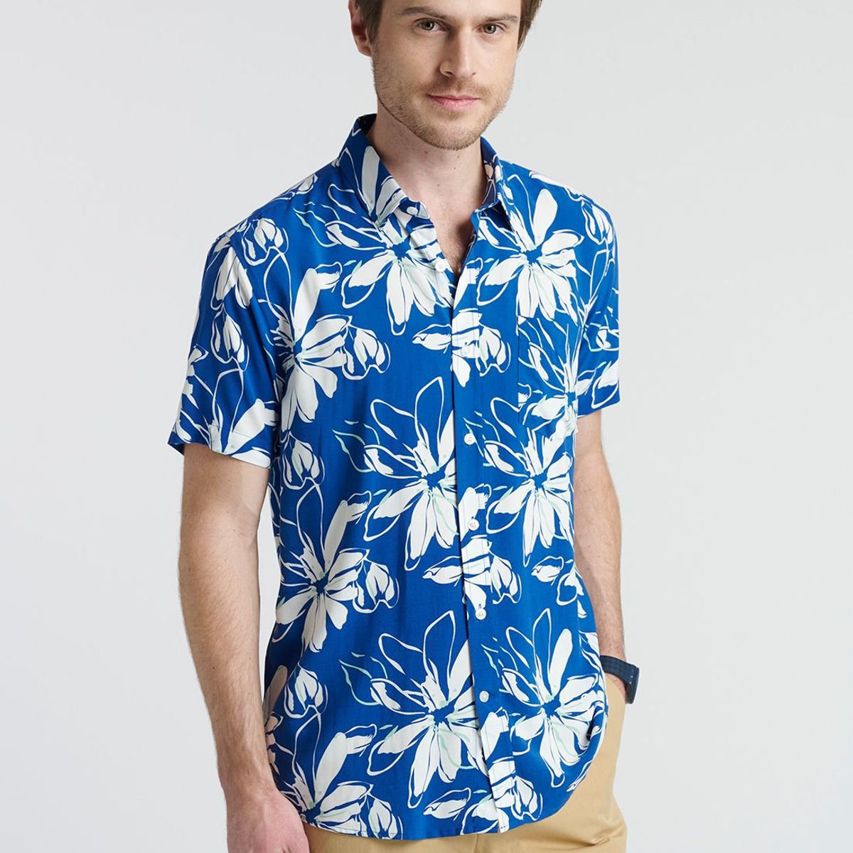 NEW MAN - Camisa Ermirna Azul New Man