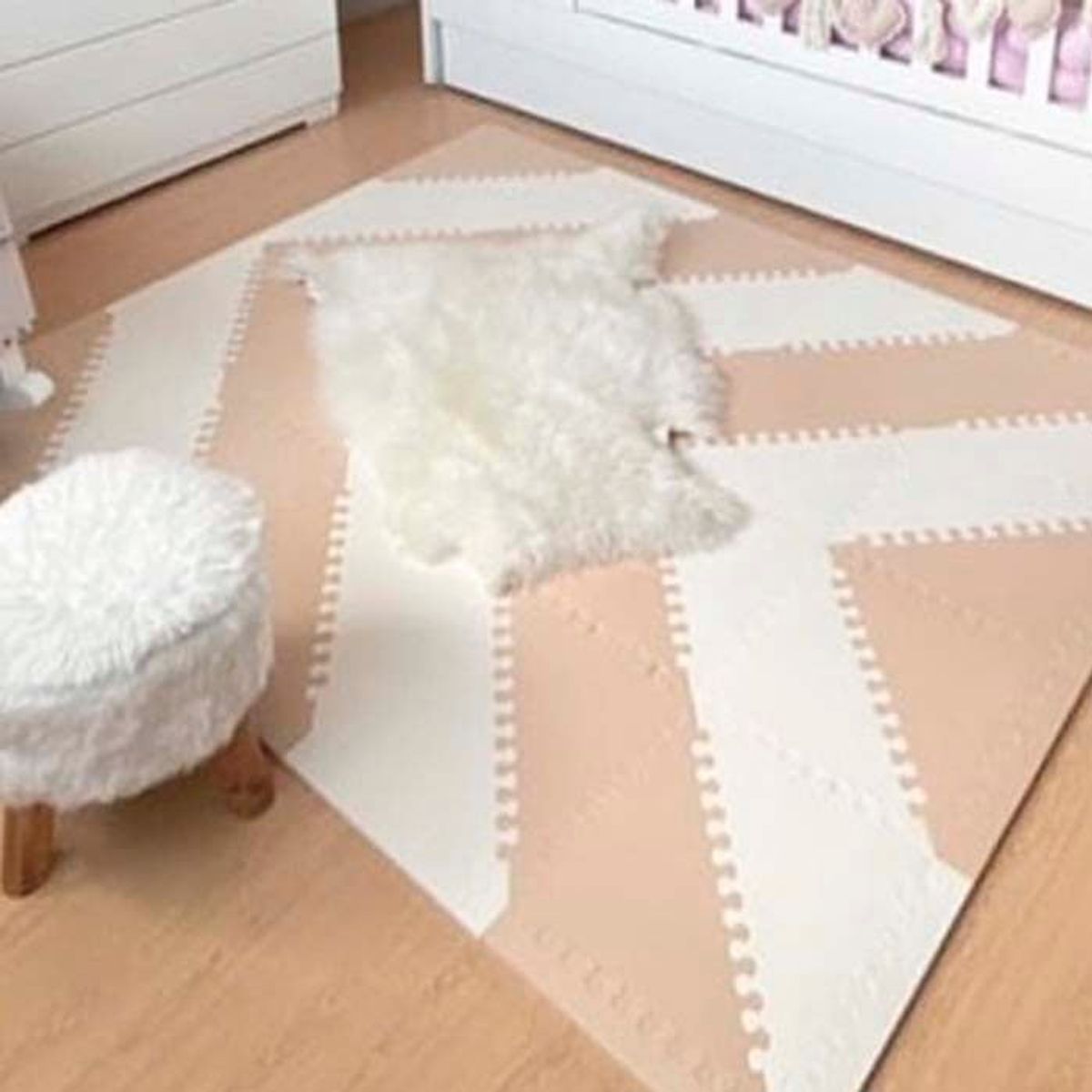 BRIC - Alfombra Bebe Goma Eva Beige 170X140 cm