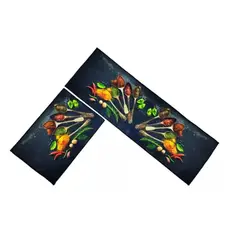 GENERICO - Alfombra Para Cocina Piso Baño Antideslizante Set 2 En 1.