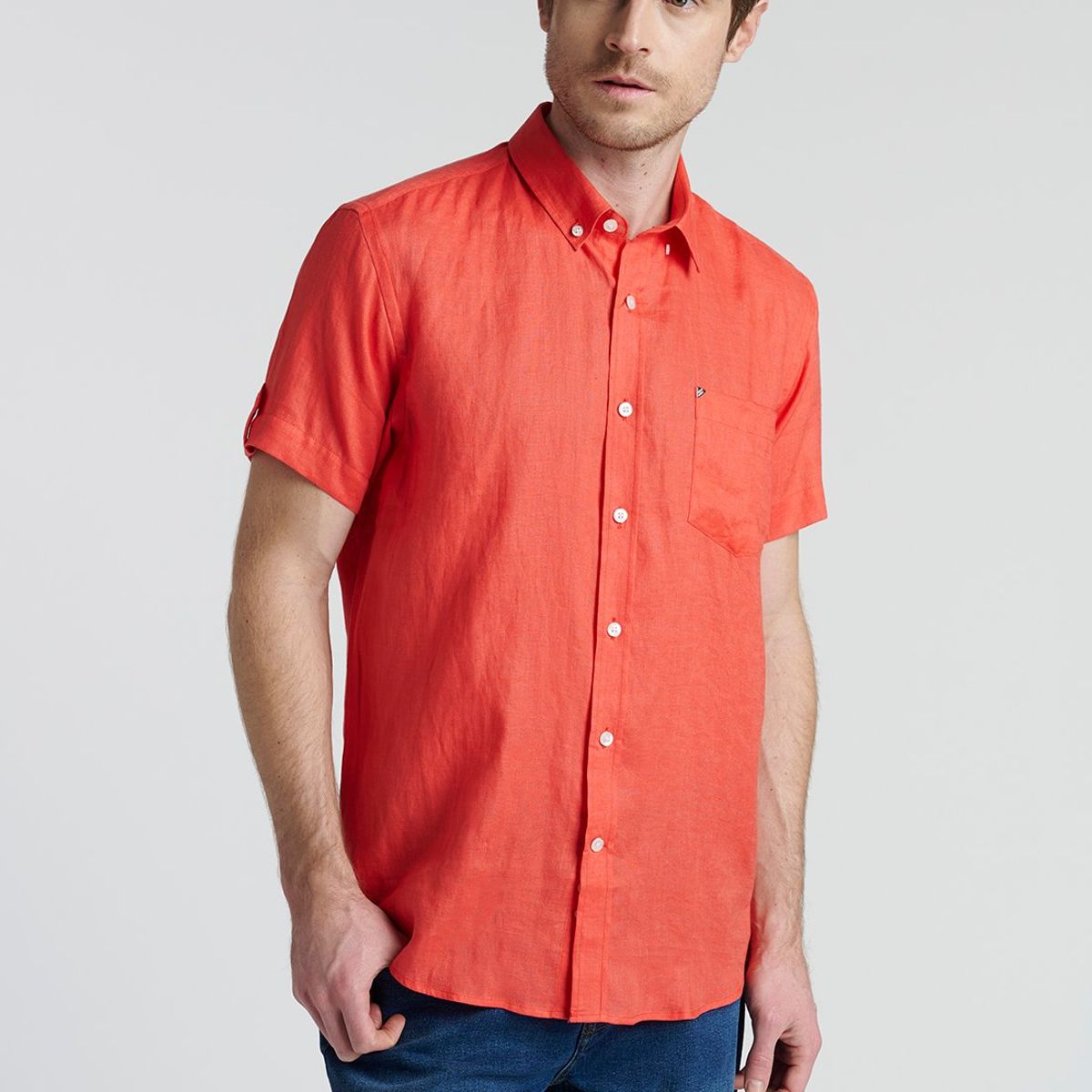 NEW MAN - Camisa Colchester Rojo New Man