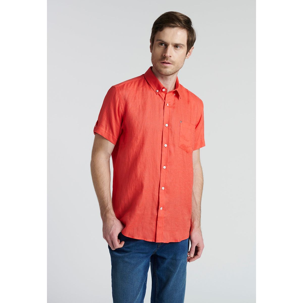 NEW MAN - Camisa Colchester Rojo New Man