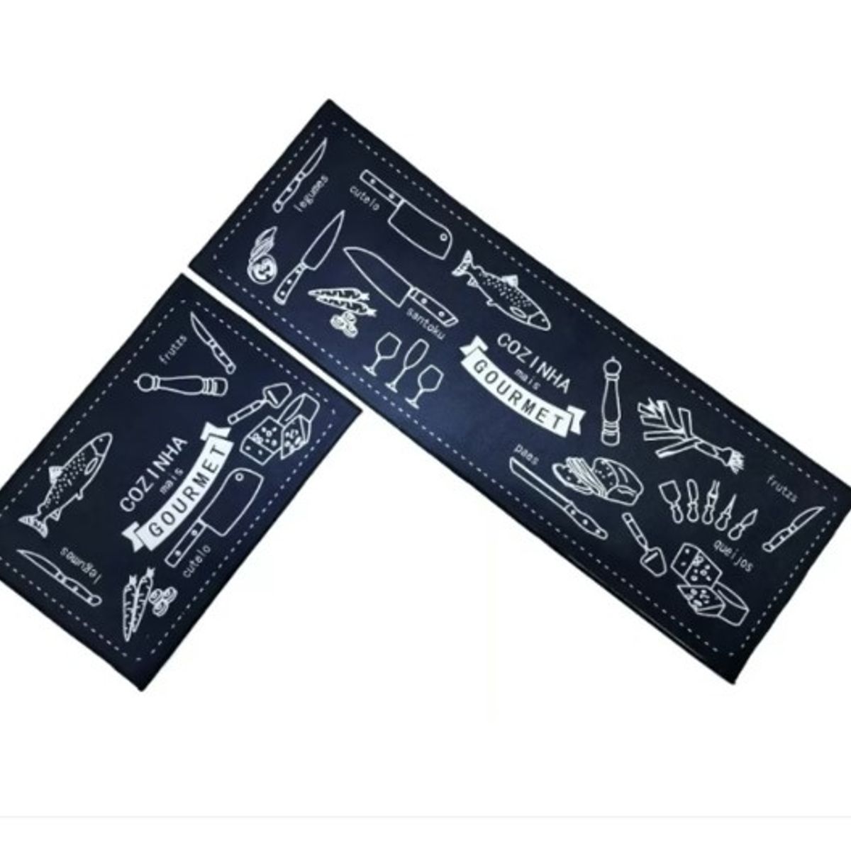 GENERICO - Alfombra Para Cocina Piso Baño Antideslizante Set 2 En 1.