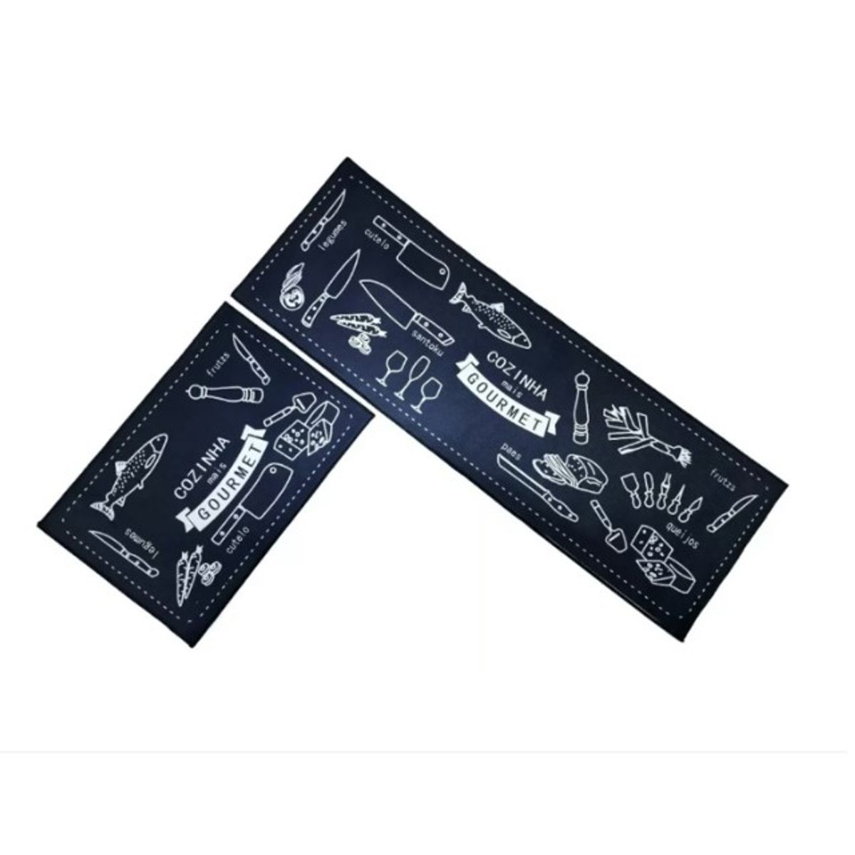 GENERICO - Alfombra Para Cocina Piso Baño Antideslizante Set 2 En 1.