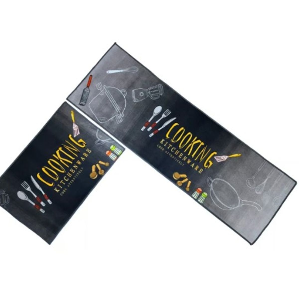 GENERICO - Alfombra Para Cocina Piso Baño Antideslizante Set 2 En 1.