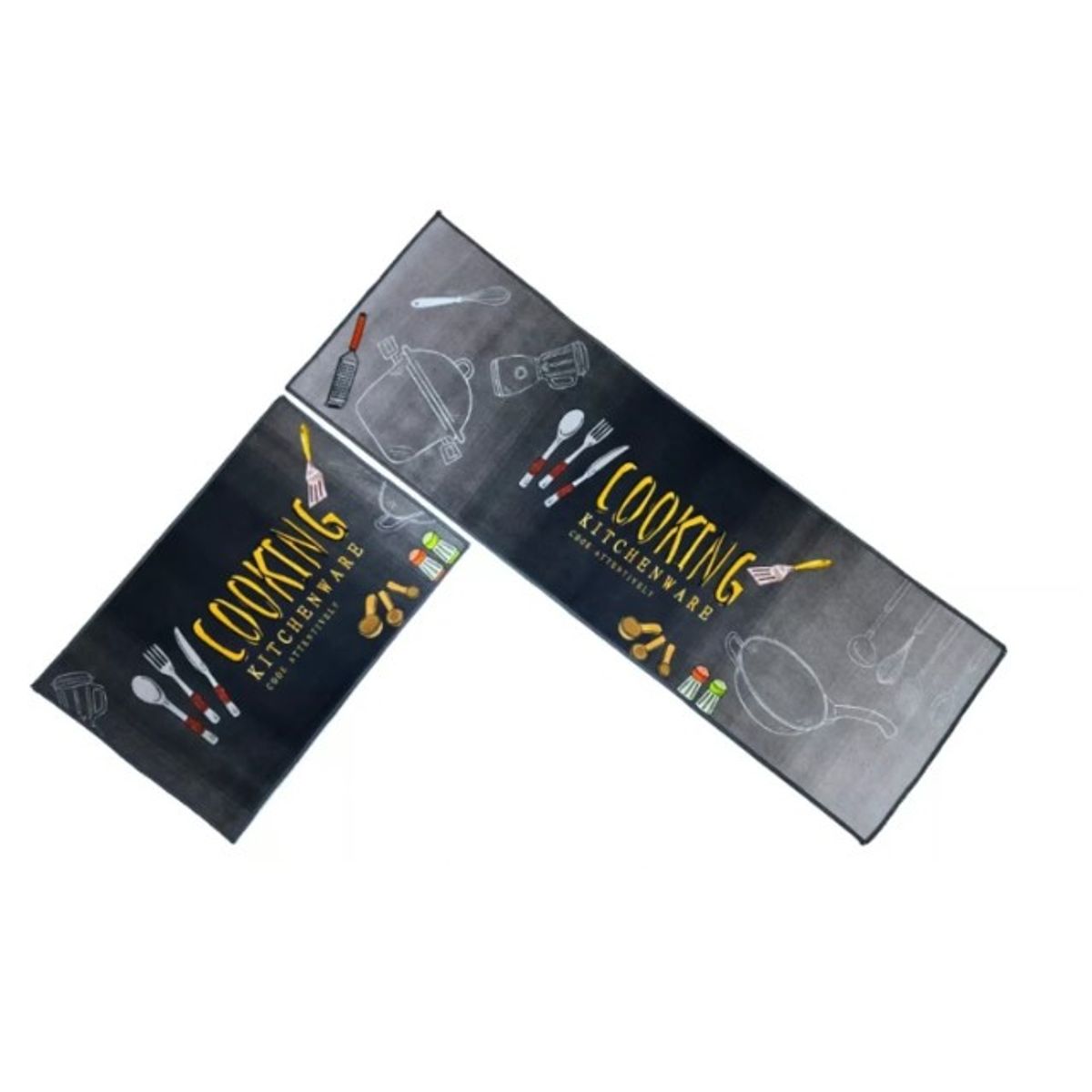 GENERICO - Alfombra Para Cocina Piso Baño Antideslizante Set 2 En 1.