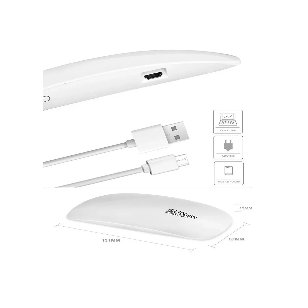 GENERICO - Lámpara SunMini 6W Led/uv Esmalte Permanente Secado en 50 Seg