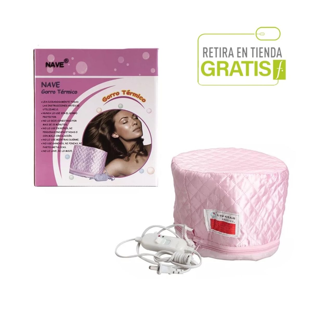 GENERICO - Gorro Térmico Para Masajes Capilares Con Forro Lavable