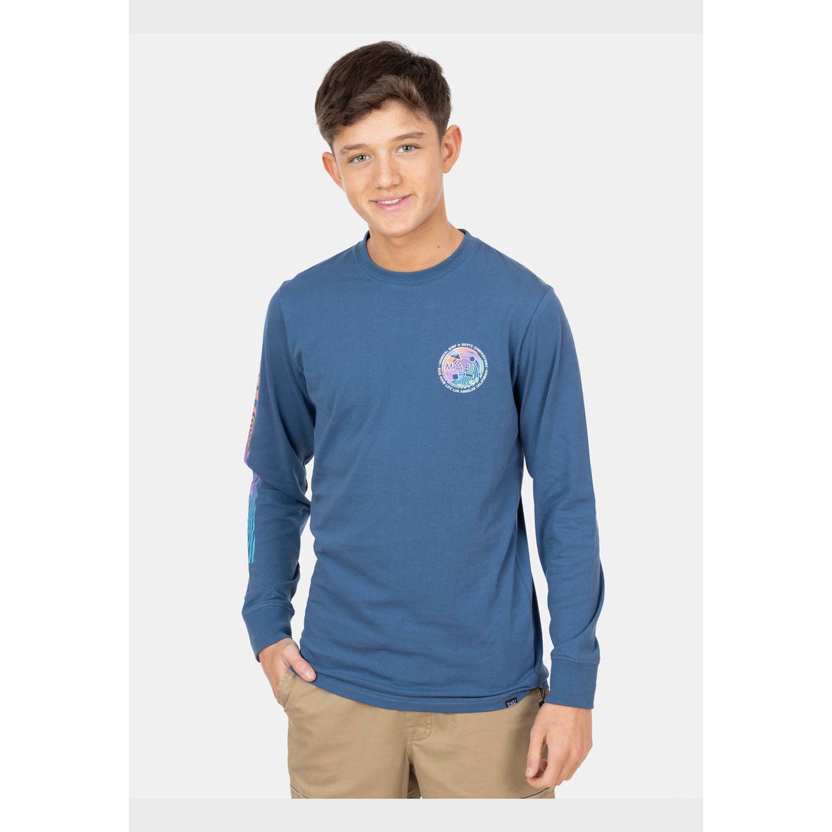 MAUI AND SONS - Polera ML Efery Azul Infantil Maui And Sons