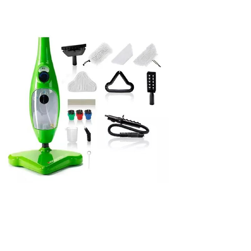 ANGELES DEL HOGAR - Mopa Vapor Limpieza Multifuncional 5 En 1 + Accesorios