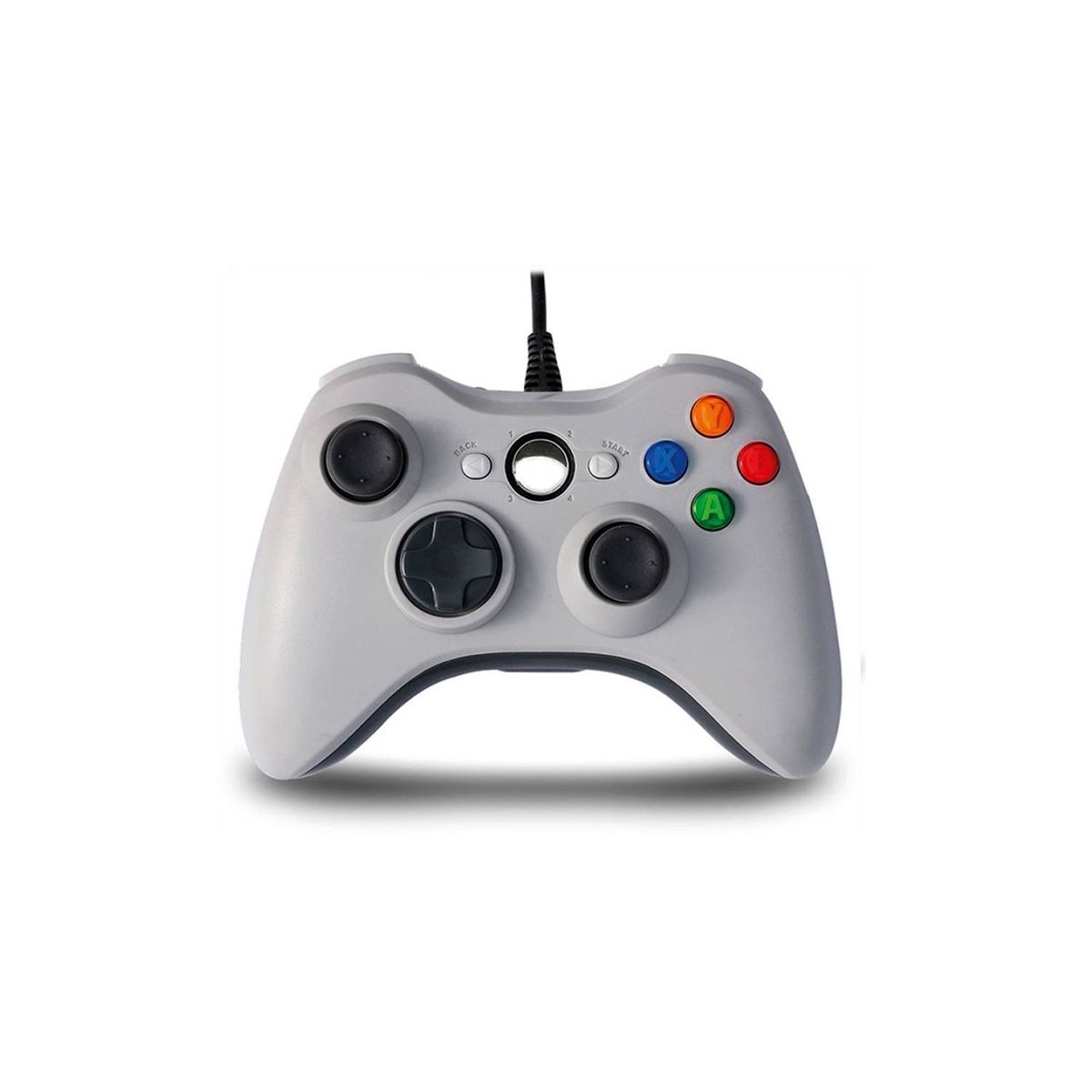 TECNOLAB - Joystick Xbox 360 Con Vibración Cable Color Blanco - SC