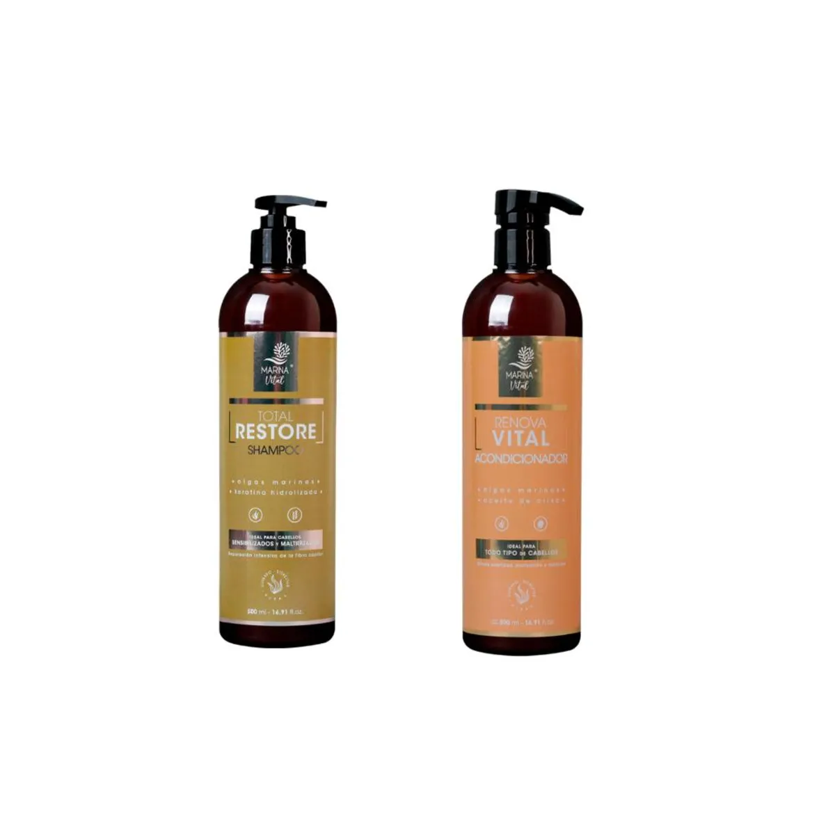 MARINA VITAL - Shampoo Total Restore-Acondicionador Renova Pack 500 ml Marina Vital MARINA VITAL