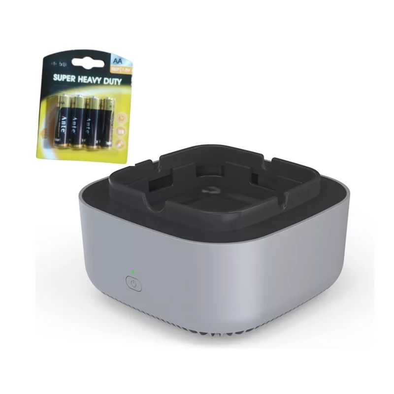 GENERICO - Cenicero De Humo 2 En 1 Con Purificador De Aire Gris