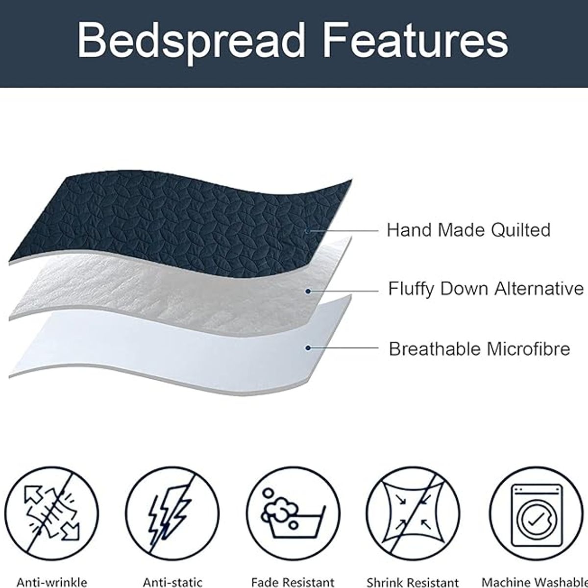 GENERICO - CUBRECAMA DE VERANO QUILT CON DISEÑO 2 PLAZA FLOR AZUL TF