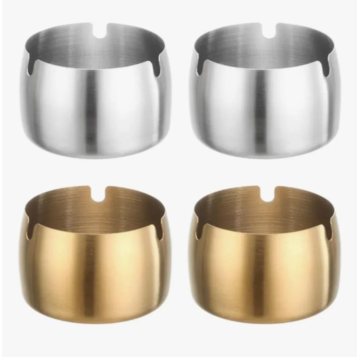 GENERICO - Pack De 4 Ceniceros de Aluminio