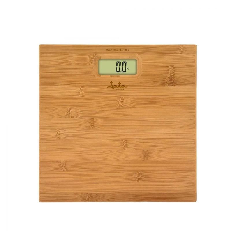 JATA - Elegante Pesa De Baño Fabricada En Bambú Natural Marca Jata