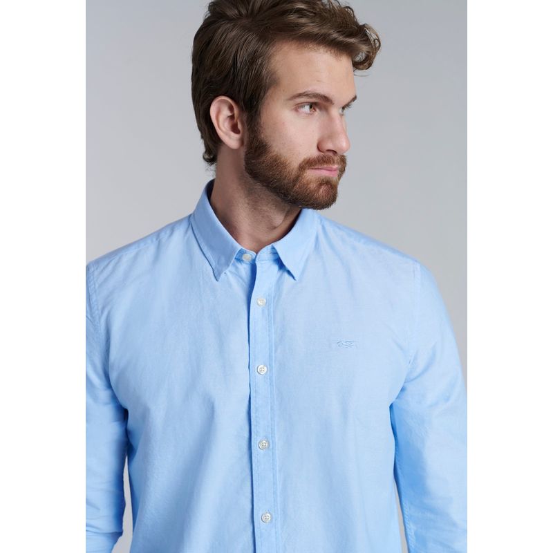 FEROUCH - Camisa Sport Oxford Celeste Ferouch