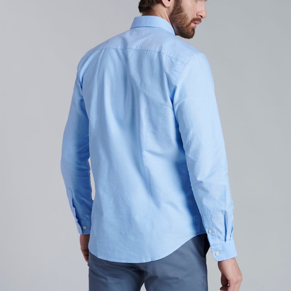 FEROUCH - Camisa Sport Oxford Celeste Ferouch