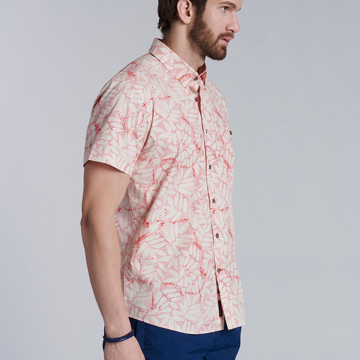 FEROUCH - Camisa Estampada Nevada Fj Rojo Ferouch