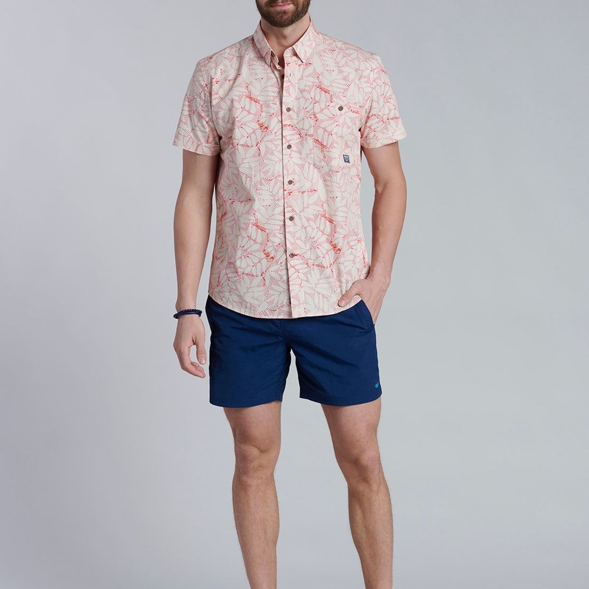 FEROUCH - Camisa Estampada Nevada Fj Rojo Ferouch