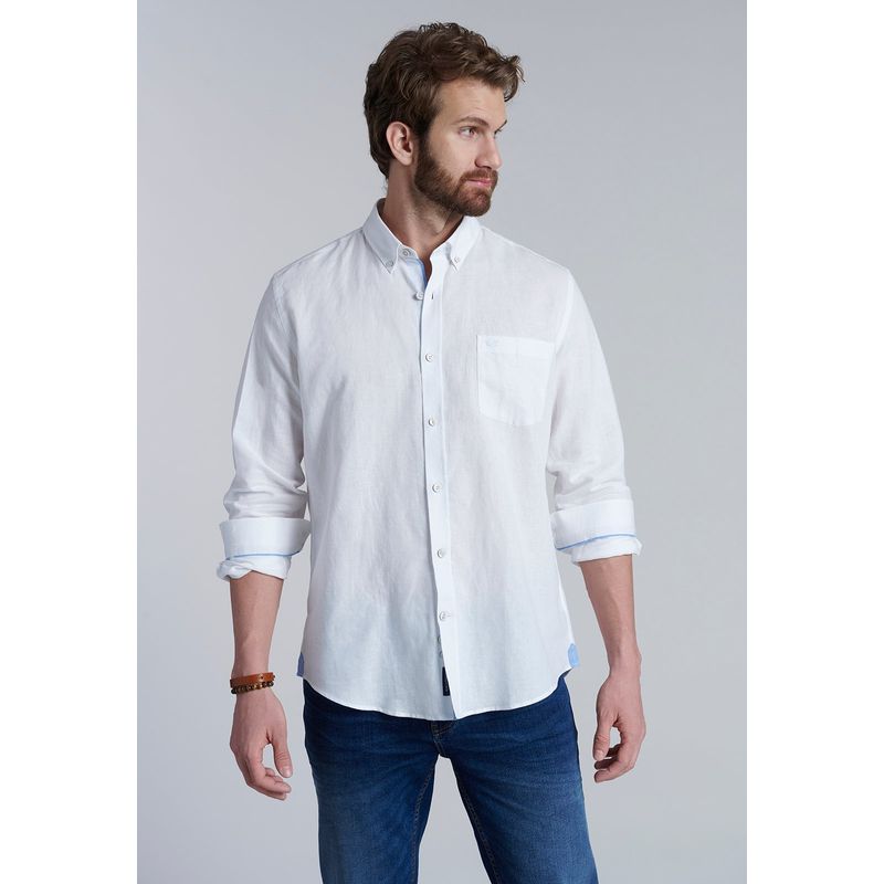 FEROUCH - Camisa Sport Lino F Blanco Ferouch