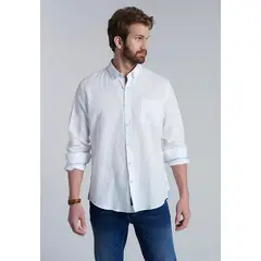 FEROUCH - Camisa Sport Lino F Blanco