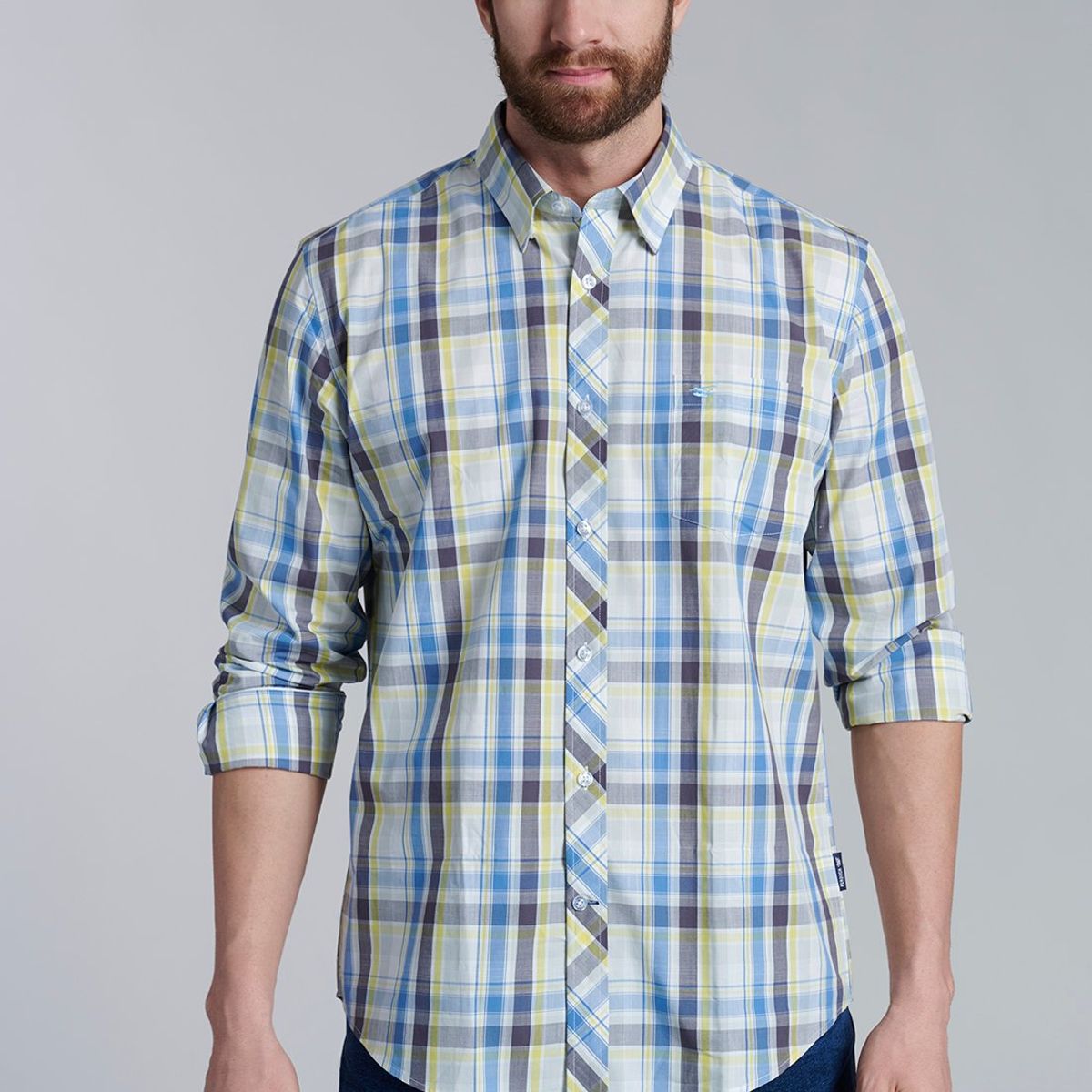 FEROUCH - Camisa Check Orlando F Amarillo Ferouch