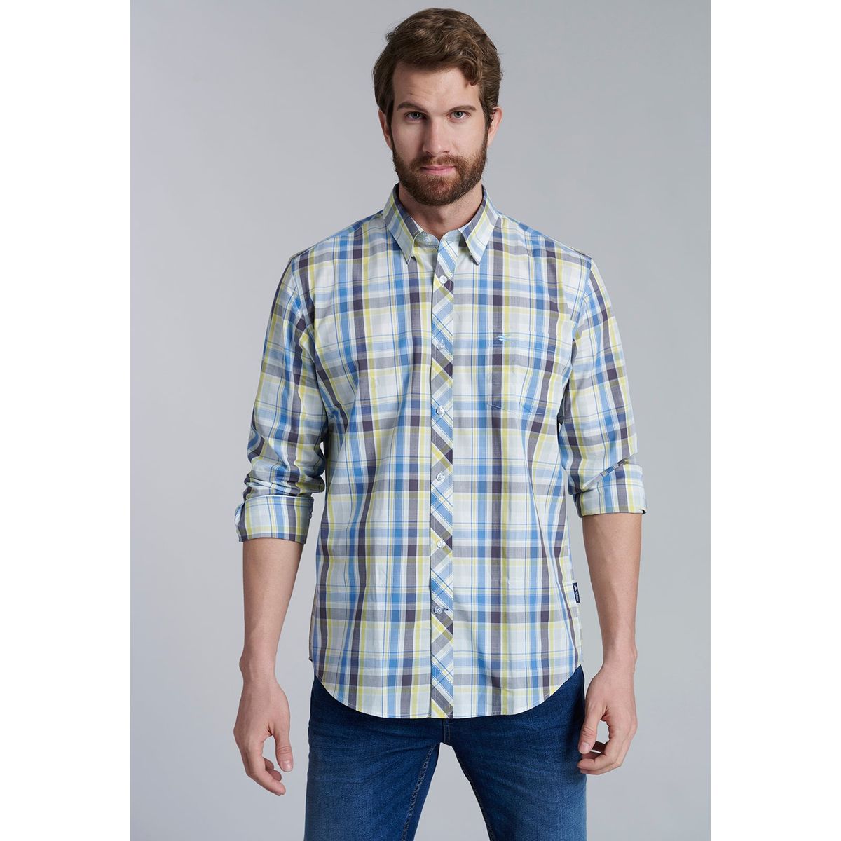 FEROUCH - Camisa Check Orlando F Amarillo Ferouch
