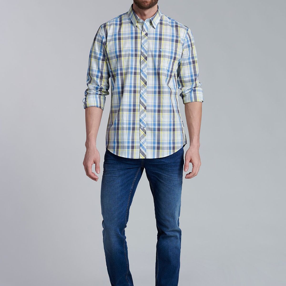 FEROUCH - Camisa Check Orlando F Amarillo Ferouch