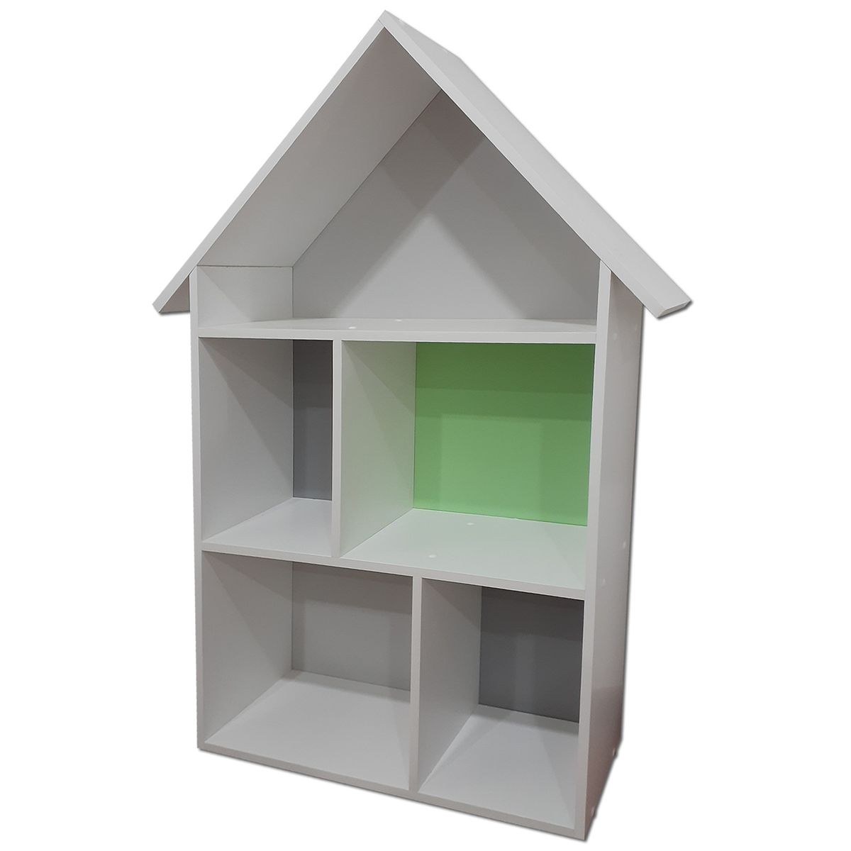 MUEBLES KIDS - repisa casa verde gris