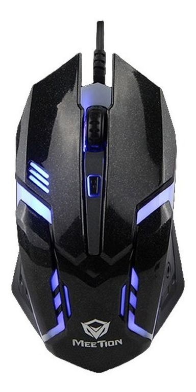 Mouse Gamer M371 Windows Optico Rgb Color Negro