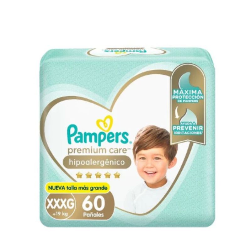 PAMPERS - Pampers Premium Care Hipoalergénico Talla Xxxg 60 Un