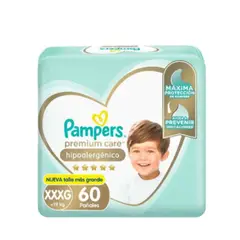 PAMPERS - Premium Care Hipoalergénico Talla Xxxg 60 Un