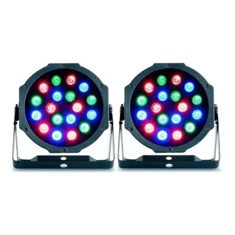 SHOP EHOME BAG - Pack 2 Foco Luces 18 Led Fiesta Disco Corriente