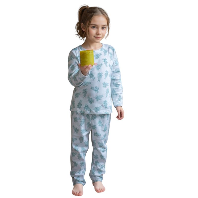 SIMPLY B - Pijama algodón piña niña