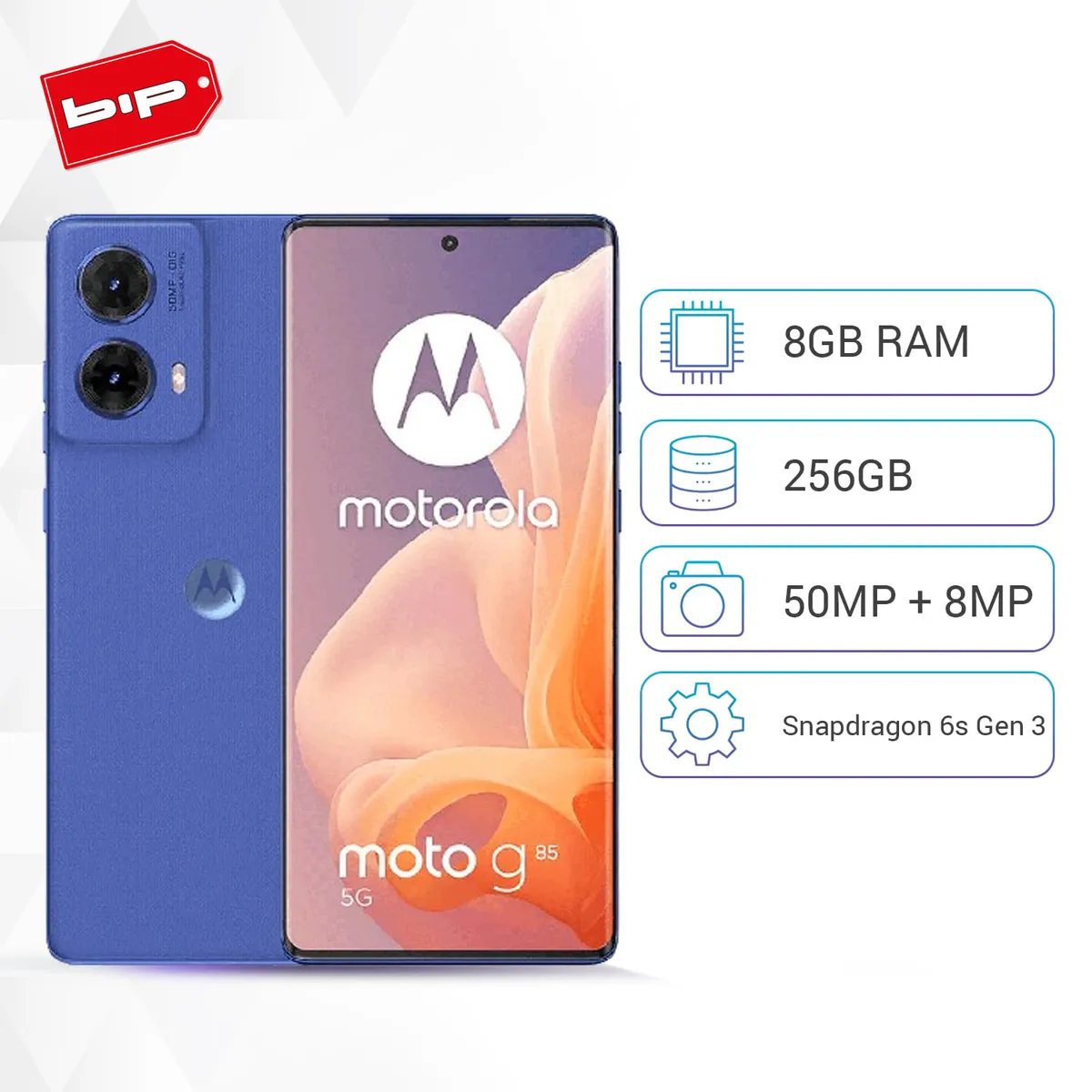 MOTOROLA - Celular Moto G85 azul electrico 8+256GB - Nuevo