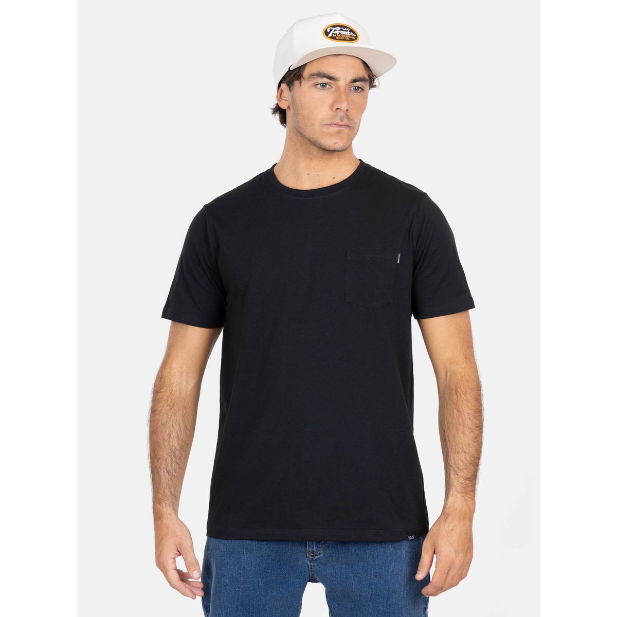 MAUI AND SONS - Polera MC Pocket Labels Negro Hombre Maui And Sons