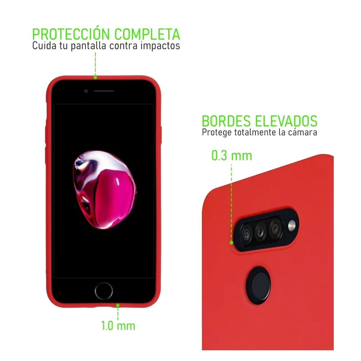 JOIGO - Carcasa Funda Para Motrola Edge 40 Goma Rojo